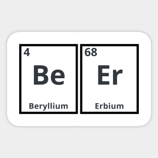 BeEr Periodic Table Chemistry Science Sticker